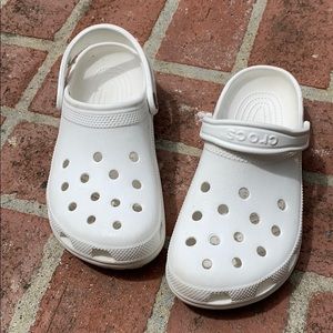 white rubber CROCS